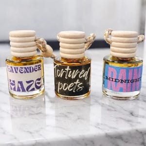 Difusor de coche Lavender Haze Tortured Poets Midnight Rain, accesorio colgante con aroma a coche, ambientador colgante para coche