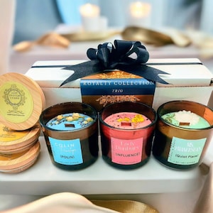 Colin Penelope Danbury Francesca Trio Candle Set Gift Box Soy Scented Candles, Floral Candles