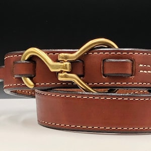 Leather Hoof Pick Belt with Western Cowgirl Details and Removable Hook Buckle - Amish Handmade in USA - 1-3/8&quot; Wide