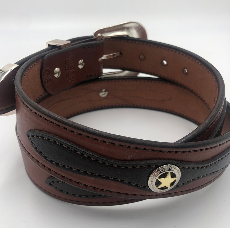 Western Genuine Bridle Leather Belt & Buckle Removable - Etsy