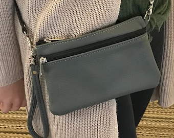 Small Grey Crossbody Purse