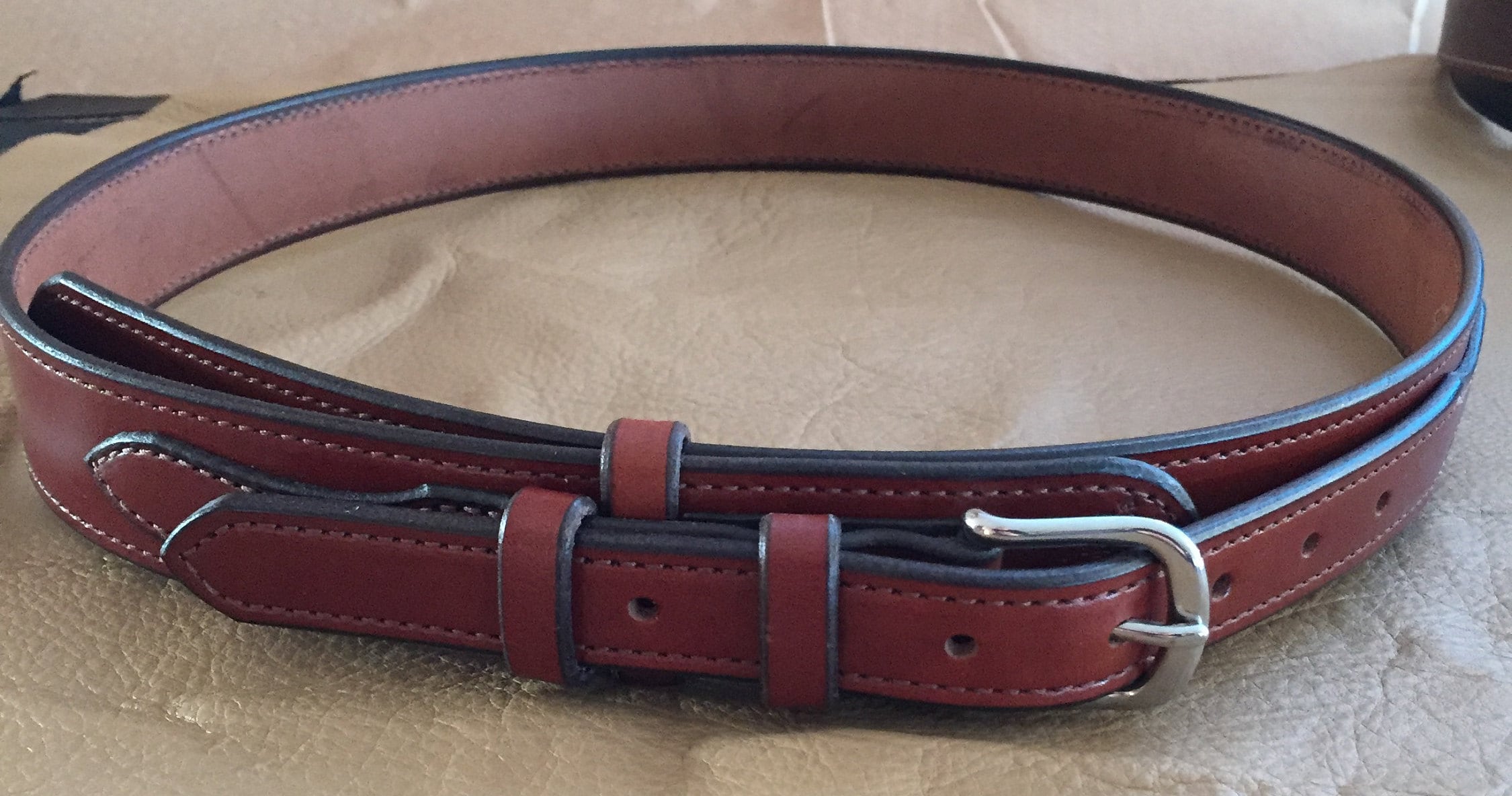 Western Cowboy Echte Lederen Riem-Made in Lancaster PA-Verwijderbare Gesp-Gestikt Amish Handgemaakt 1.5 "Wide Texas Ranger Style Belt Accessoires Riemen & bretels Riemen 