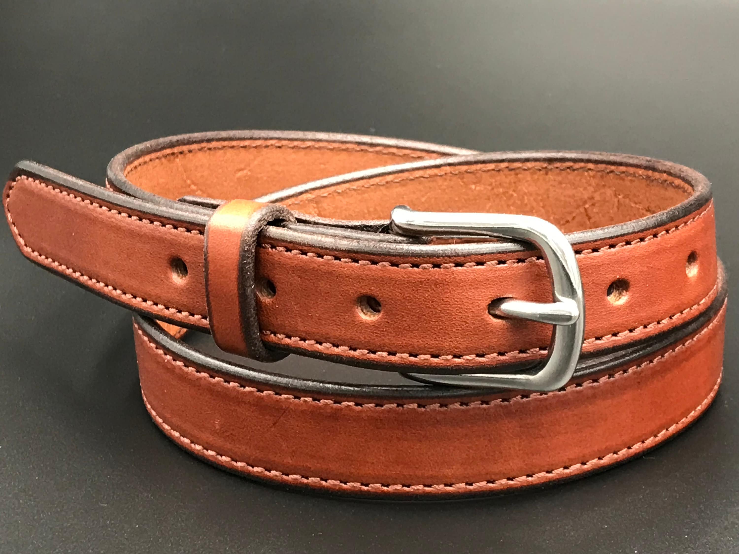 11/4 Plain Genuine Leather Dress Belt & Buckle Etsy