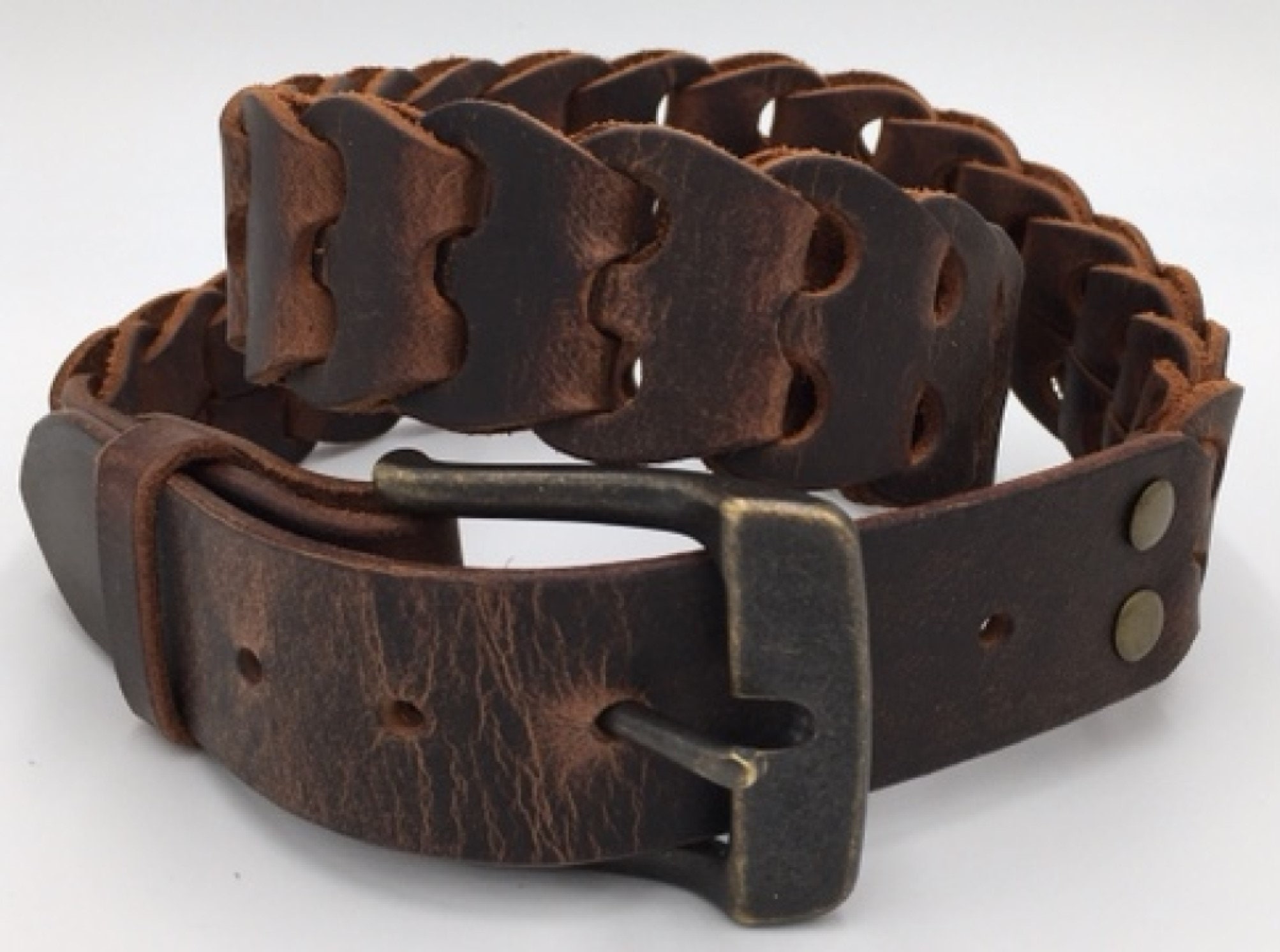 Nuvola Pelle Men's Leather Belt Made In Italy 100% Full Grain Leather 3,5cm Hand - Foto 8