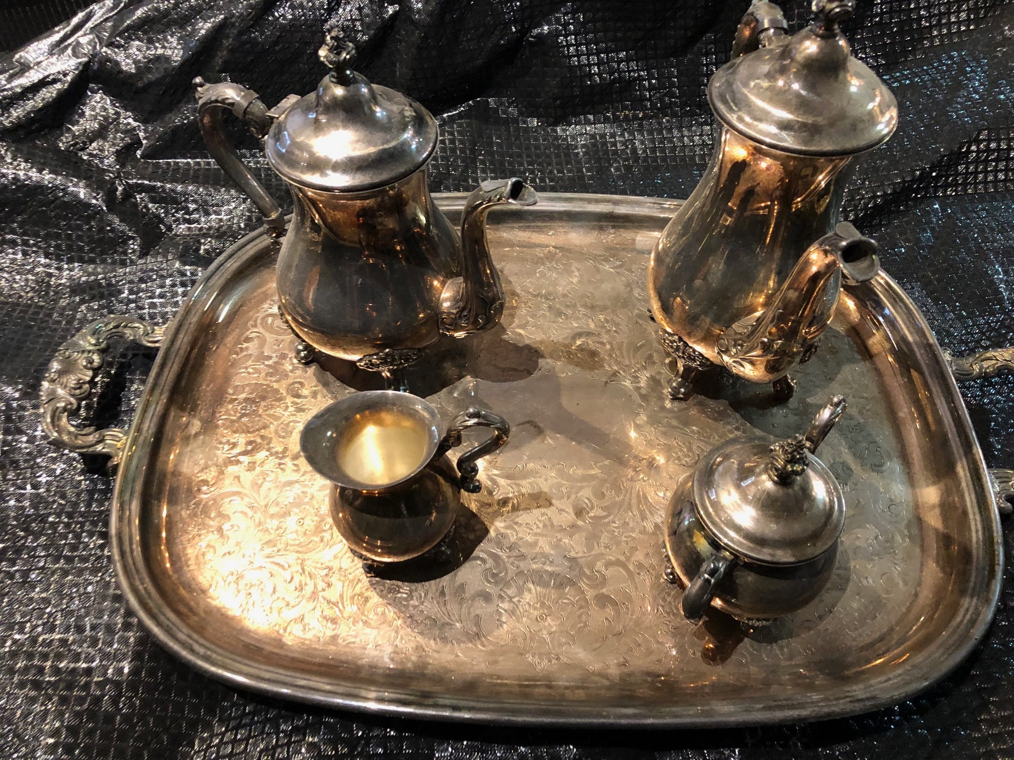 Pure silver shop tea set price