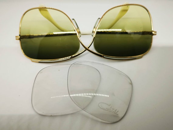 NOS Vintage Cazal 224 Sunglasses Col 97/08 - Gold… - image 9