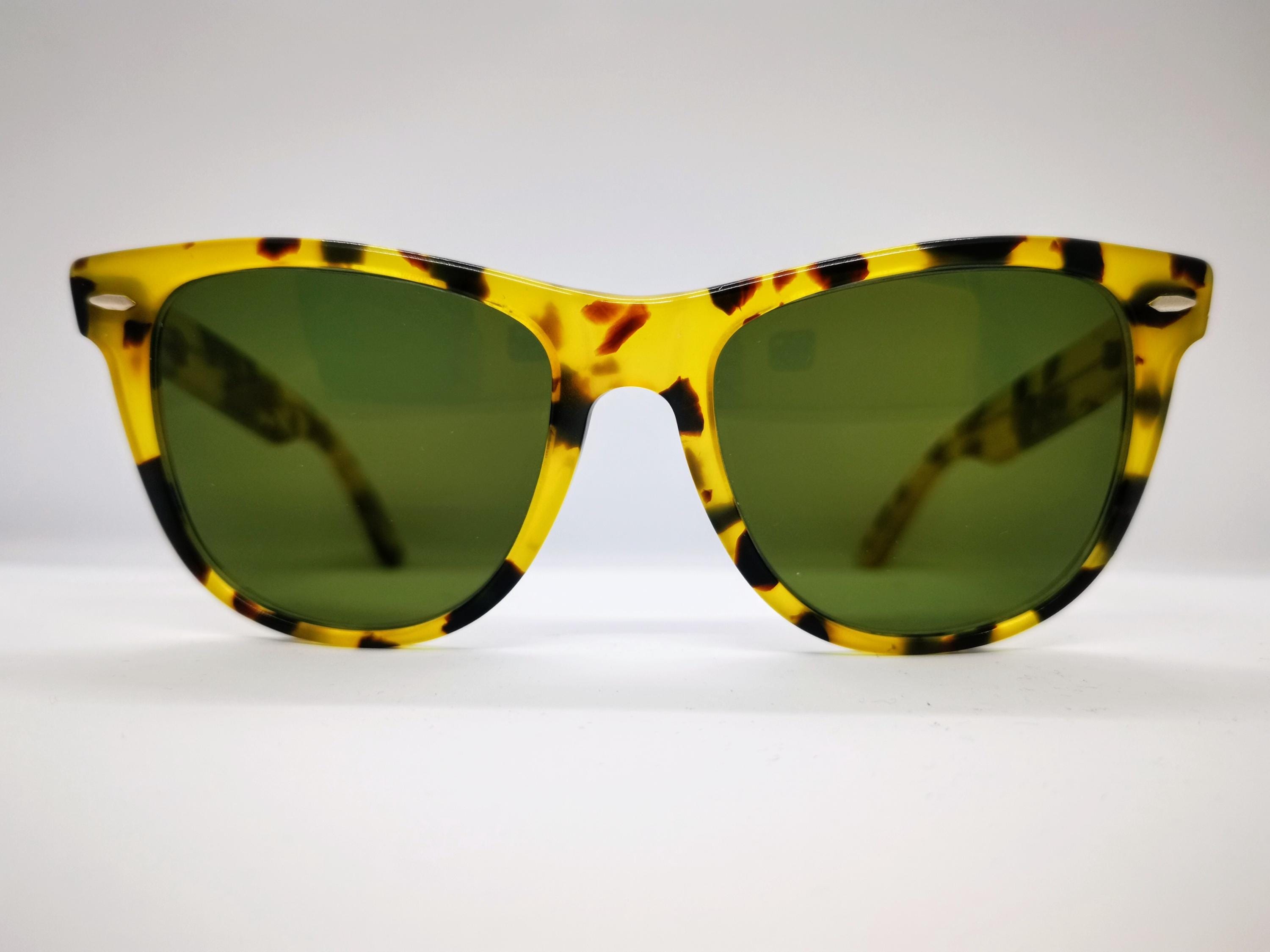 Vintage Ray ban Wayfarer II leopard Yellow Tortoise by Bausch and Lomb B L Extremely Rare Etsy