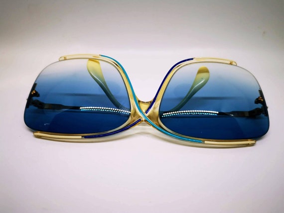 Vintage Cazal 851 Sunglasses Gold/White - Medium - image 7