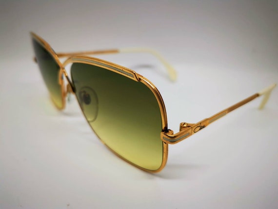 NOS Vintage Cazal 224 Sunglasses Col 97/08 - Gold… - image 2