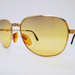 Vintage Ettore Bugatti EB 500 aviator sunglasses/eyeglasses - Gold - Medium