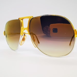 Vintage Custom Boeing 5700 by Carrera Aviator Sunglasses - Premium - Large - Gold/Silver