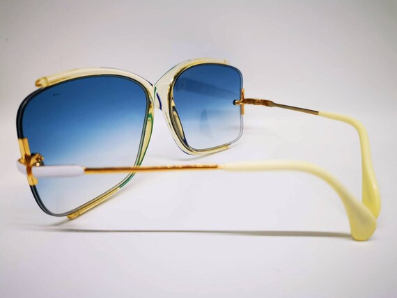 Vintage Cazal 851 Sunglasses Gold/White - Medium - image 4