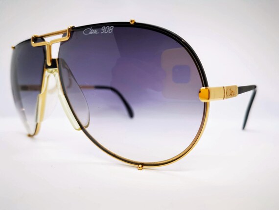 Vintage Cazal 908 Sunglasses Gold/black Large - Etsy