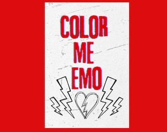 Color Me Emo: Libro da colorare per adulti Elder Emo / Download digitale PDF