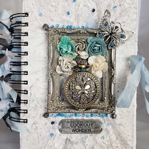 Diário feito à mão, caderno de desenho, caderno, diário, lembrança, mídia mista de design original, ótimo presente – Presence of Wonder Journal