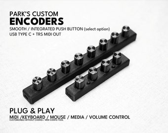 Contrôleur MIDI - ParksTool 8E, 4E (encodeur) / Plug and Play / personnalisable / molette / MCP / volume clavier/souris / Périphériques audio / bouton