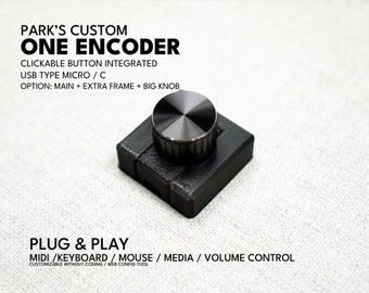 Park's Custom Dial kit / customizable keyboard / volume, media control / Adobe / craft, macro pad, MIDI controller / diy / sound devices