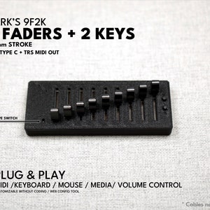 MIDI-Controller ParksTool 9F2K 9 Fader 2 Tasten / Plug-and-Play / anpassbar / Drehregler / MCP / Tastatur-Maus-Lautstärke / Deej Bild 3