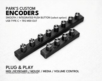 Park's Custom Encoders: 8, 4/ MIDI / Plug and Play / customizable / DIY / MCP / keyboard mouse volume / Sound Devices
