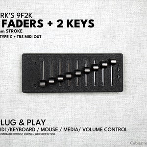 MIDI-Controller ParksTool 9F2K 9 Fader 2 Tasten / Plug-and-Play / anpassbar / Drehregler / MCP / Tastatur-Maus-Lautstärke / Deej Bild 2