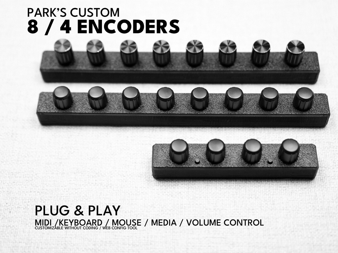 Park's Custom Encoders: 8, 4/ MIDI / Plug and Play / Customizable / DIY ...
