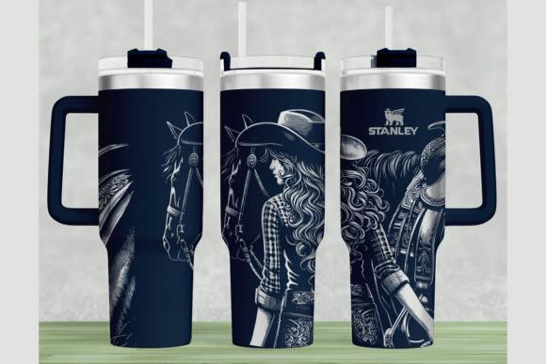 Cowgirl 40 Oz Laser Engraved Tumbler Wrap Digital Download - Etsy