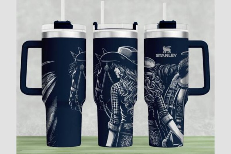 Cowgirl 40 Oz Laser Engraved Tumbler Wrap Digital Download - Etsy