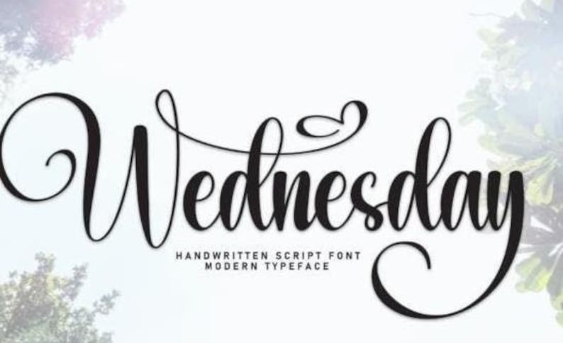 Fancy Script For Wednesday Wednesday Font - Etsy