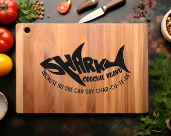 Shark coochie board because noone can saying Funny Shark Design for Cutting Boards - Shark Coochie Board Quote