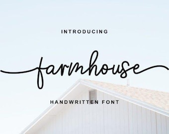 Farmhouse font svg