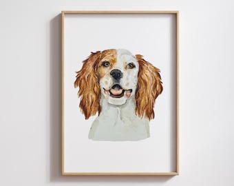 Custom Pet Portrait, Pet Memorial Gift, Dog Sympathy Gift, Dog Mom, Pet Lover Gift, Dog Portrait, Custom Dog Print