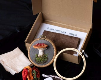 KIT - 3D mushroom stump work DIY - 2 colours