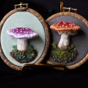 WZÓR PDF - 3D grzybek pień haft DIY