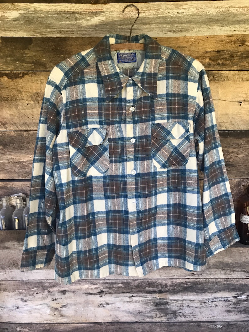 Vintage pendleton flannel plaid shirt