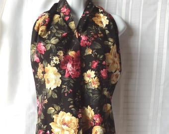 Reversible Adult Bib, Floral Print Dignity Dining Scarf