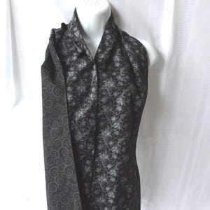 Adult Bib for a Woman,  Reversible Dignity Dining Scarf, Black Vintage Clothing Protector, Senior Dignity Dining Bib