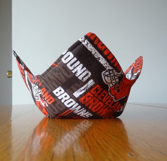 Cleveland Browns Bowl Cozy: Microwave Safe Cotton Bowl Holder