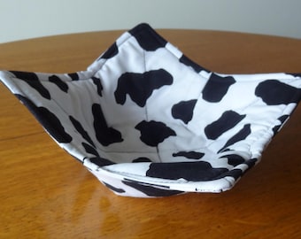 Cow Print Microwave Safe Bowl Cozy, Farm Animals Bowl Holder