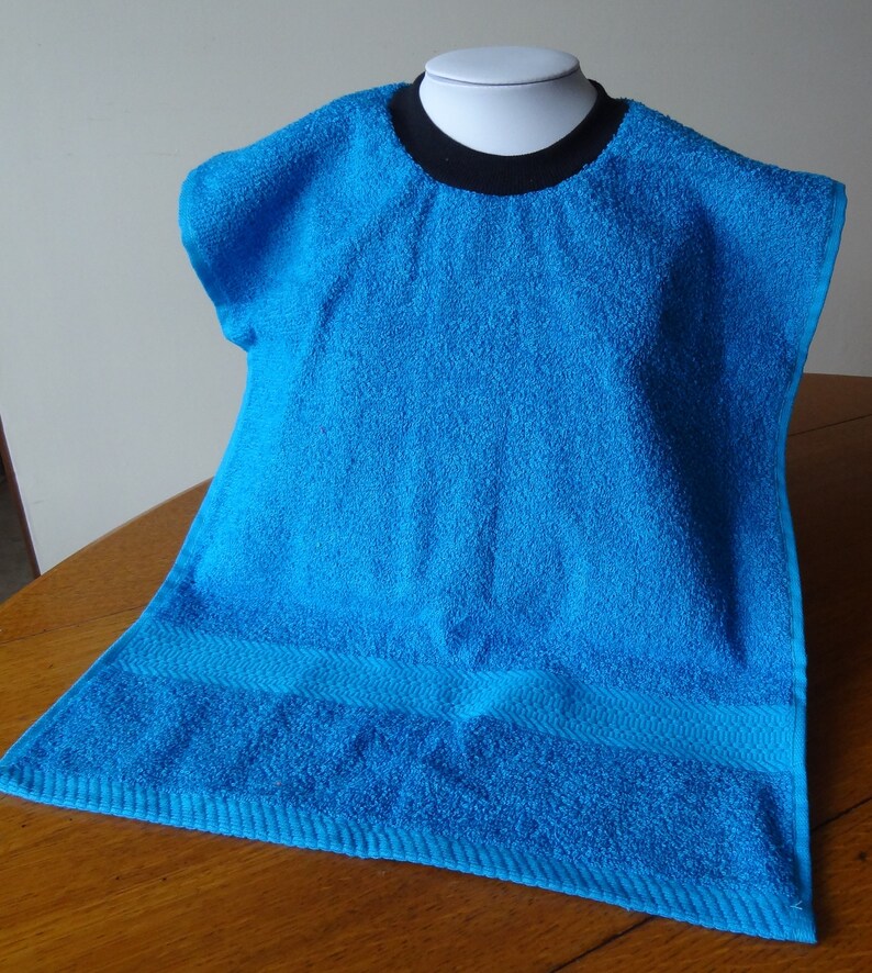 Baby Towel Bib Turquoise Toddler Pullover Bib Etsy