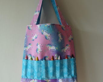 Magical Unicorn Coloring Book and Crayon Tote: Kids Travel Activity Bag