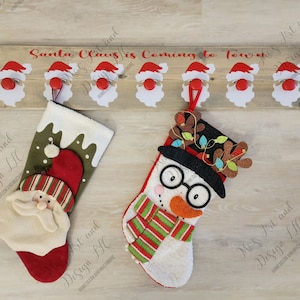 Santa Stocking Holder/Made To Order/Customization Available/Various Size Options/Various Colors/Stocking Holder