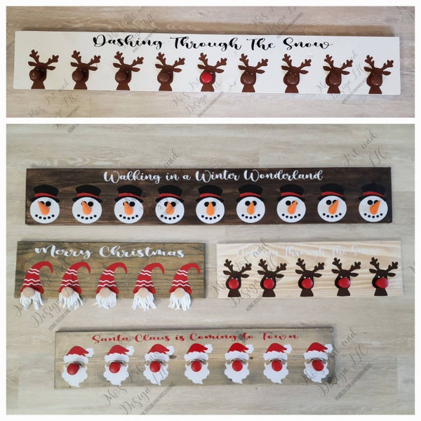 Stocking Holder/Made To Order/Customization Available/Various Size Options/Various Colors/Reindeer-Snowman-Gnome-Santa Stocking Holder