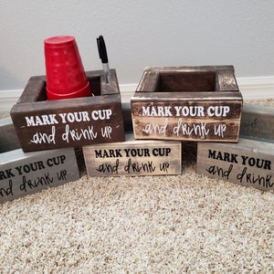 Solo Cup Drink Holder / Perfect for Get Togethers or Parties (sharpies and cups NOT INCLUDED)