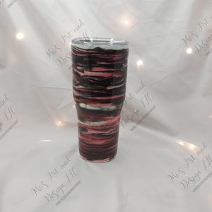 Rosa, Schwarz und Weiß Marmor Becher-32oz bereit zu gehen