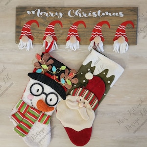 Gnome Stocking Holder/Made To Order/Customization Available/Various Size Options/Various Colors/Stocking Holder