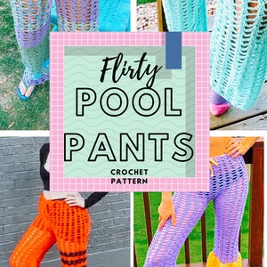 Crochet Pants PDF Pattern, Crochet pattern, Women&#39;s Crochet Patterns, Easy, Beginner, Festival Crochet Pant, Bohemian Pants Pattern, Crochet