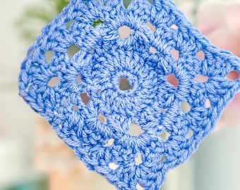 Vintage Floral Motif Crochet Granny Square Pattern Beginner-Friendly  (PDF Download)