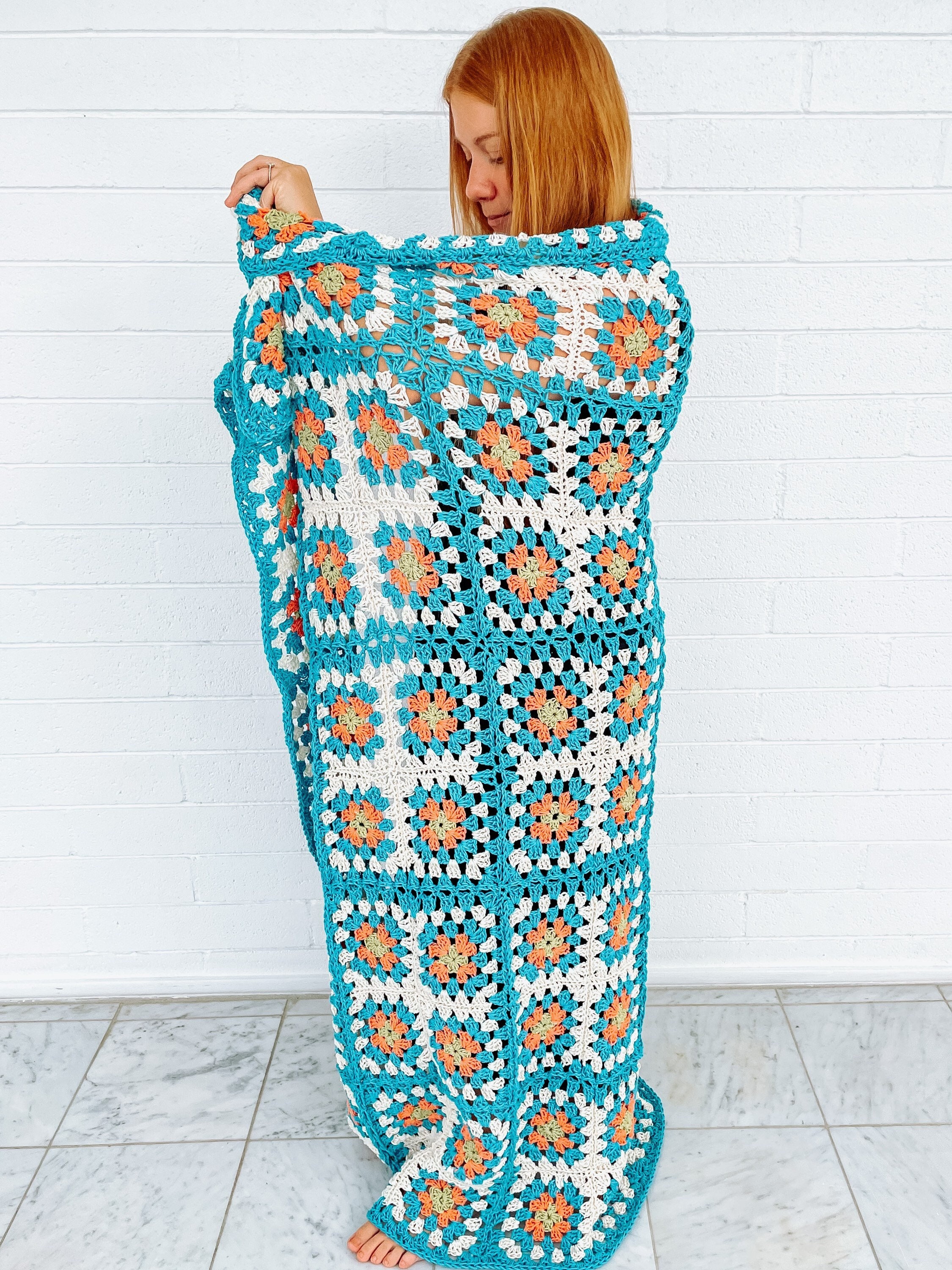 Easy Crochet Blanket Pattern PDF Crochet Afghan Beginner - Etsy