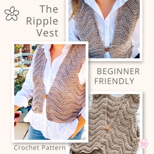 PDF-patroon gehaakt vest, gehaakte top, dameshaakpatronen, eenvoudig, beginner, breien, gehaakt patroon, zomer, hippie, mode, haken