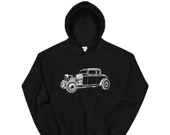 1932 Ford Hot Rod Coupe Hoodie, Graphic Unisex Hoodie